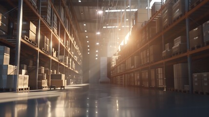 Leinwandbilder - warehouse interior : Generative AI
