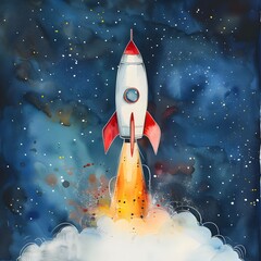 rocket in space