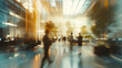 © Vladimir - Employees in a contemporary office space. In a modern office setting with dynamic motion blur, business professionals collaborate in a shared workspace