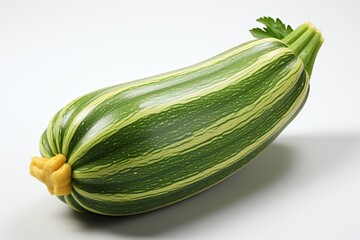 Wall Mural - close up a Zucchini isolated on white background