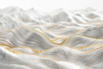 Wall Mural - 3d white wave pattern on a white background