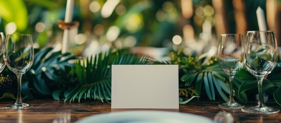 Elegant table setting with personalized place cards for special event