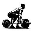 © Jubayer - Men deadlift pose vector image