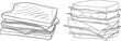 One single line drawing of fresh sandwich logo vector graphic art illustration