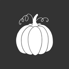 Wall Mural - Pumpkin.  Autumn Halloween or Thanksgiving pumpkin symbol.