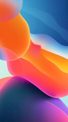 Wall Mural - Vibrant Abstract Mobile Wallpaper: A Colorful Backdrop for iOS, Android, and Mobile Phones