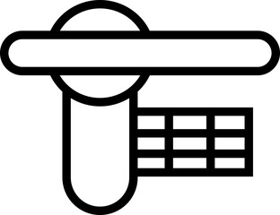 Poster - Door handle icon vector. Trendy Linear style sign from hotel and restaurant for mobile concept and web design. Safety sign. door knob symbol illustration isolated on transparent background.