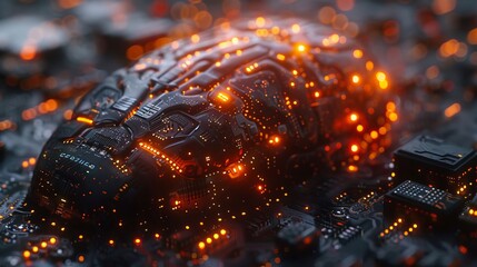 Poster - deep learning and gui (graphical user interface) concepts of ai (artificial intelligence).