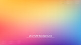 Fototapeta  - Smooth and blurry colorful gradient mesh background. Modern bright rainbow colors. Easy editable soft colored vector banner template. Premium quality