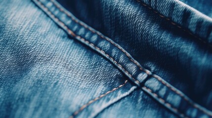 Aufkleber - A detailed close-up shot of a pair of blue jeans. Perfect for fashion or casual wear concepts