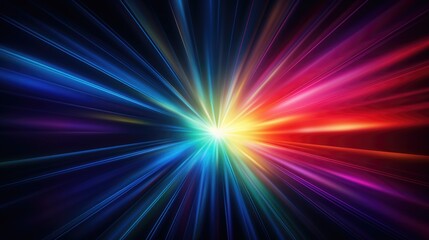 Poster - Vibrant burst of light on colorful background, perfect for design projects