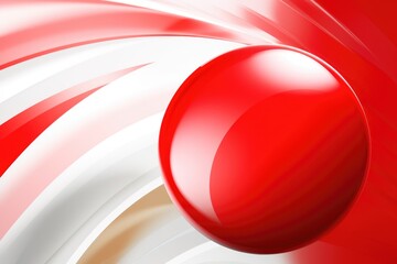 Aufkleber - A vibrant red ball on a contrasting white and red background. Suitable for various design projects