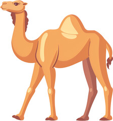 Wall Mural - Desert Doodle: Minimalist Camel Cartoon