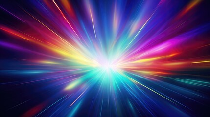Poster - Vibrant burst of light against a dark backdrop, perfect for adding a pop of color to designs