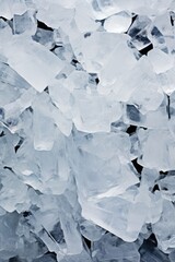 Poster - Ice cubes arranged on a table, suitable for various uses