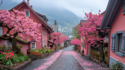 Wall Mural - Spring time in Alps.