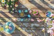 Happy Easter Eggs Basket Illustration Magazine. Bunny hopping in flower red poinsettia decoration. Adorable hare 3d hyacinth rabbit illustration. Holy week easter hunt Sitting card orangeade