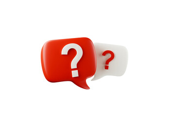 Leinwandbilder - 3D rendering A question mark floated in the air. Question ideas that arise in various places
