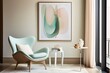 Mint Chair: Modern Home Design with Contemporary Wall Art