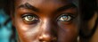 Close up eyes of African American woman