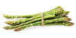Illustration of a green asparagus bush on a table in dark colors, in the style of minimalist portraits. It looks very fresh and unusual. Food for vegetarians and healthy eating.