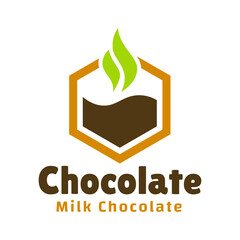 Wall Mural - Chocolate drink logo icon concept illustration