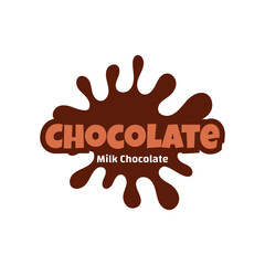 Wall Mural - Chocolate drink logo icon concept illustration