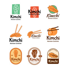 Poster - Set of Kimchi Korean food logo vector illustration design