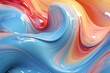 Fluid and Abstract Liquid Color Waves, Intertwining and Creating a Sense of Movement and Depth in the Background, Generative AI