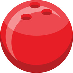 Canvas Print - Red bowling ball icon isometric vector. Strike equipment. Shot target ball