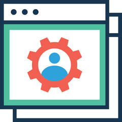 An icon of development flat design 