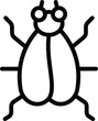 Creature tsetse icon outline vector. Dangerous insect. Mosquito wings