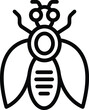 Wings insect icon outline vector. Tsetse fly. Mosquito animal wings