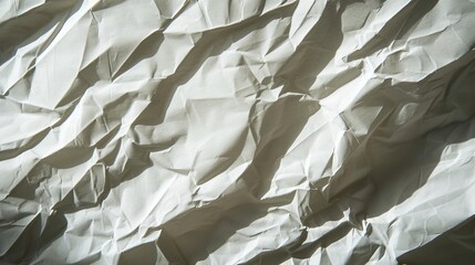 Wall Mural - Crinkled paper texture with dynamic shadows and highlights