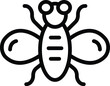 Wings insect buzz icon outline vector. Mosquito animal. Tsetse fly