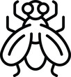 Ancient tsetse icon outline vector. Drosophila insect. Bee buzz tik