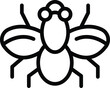 Dangerous insect icon outline vector. House bait bee. Wings glossina