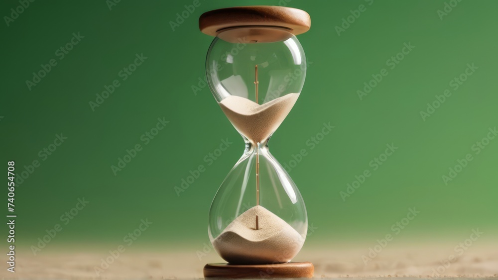 Timer In Sand stunning sand timer in isolated background. 4k hourglass illustration ...
