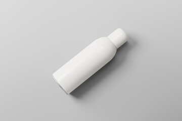 Poster - cosmetic spray can mockup set featuring a large size spray can with a small cap and curved body