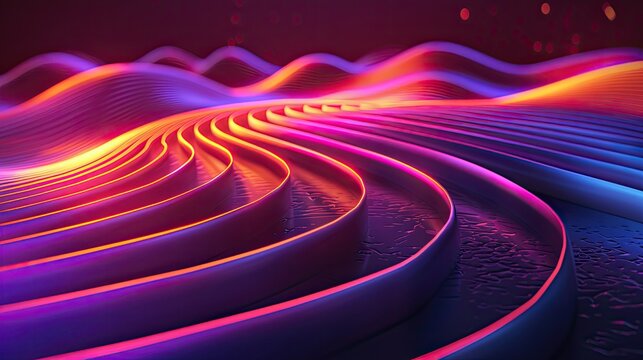 Computer Generated Image of Wavy Lines