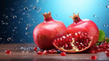 Wall Mural - Fresh pomegranate abstract background.