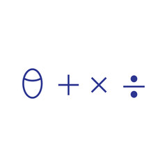 Fototapete - Mathematics vector icon. Simple illustration of mathematics vector icon for web. Simple math illustration in dark color with lines. Educational design elements