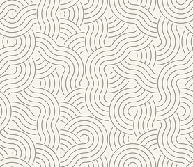 Wall Mural - Vector seamless pattern. Repeating geometric elements. Stylish monochrome background design.