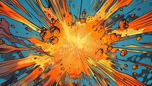 Colorful Comic Explosion Background	