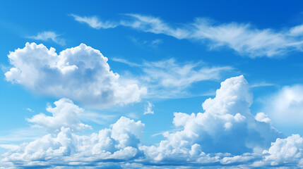 Sticker - blue sky with white cloud background. white cloud with blue sky background.