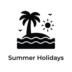 Wall Mural - Beautifully designed island vector design, concept icon of summer holidays, travel and summer vacations