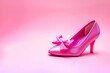 Glamorous pink high heeled shoes luxury pink shoes pink color pink background pink world AI Genera  