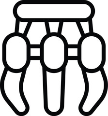 Poster - Fun industry robot icon outline vector. Arm game arcade. Tool fun