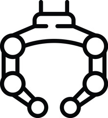 Poster - Arcade robot icon outline vector. Robotic toy fun. Tool automatic