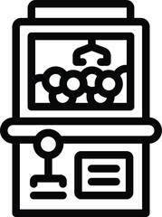 Poster - Stick arcade game icon outline vector. Amusement game. Toy robotic fun